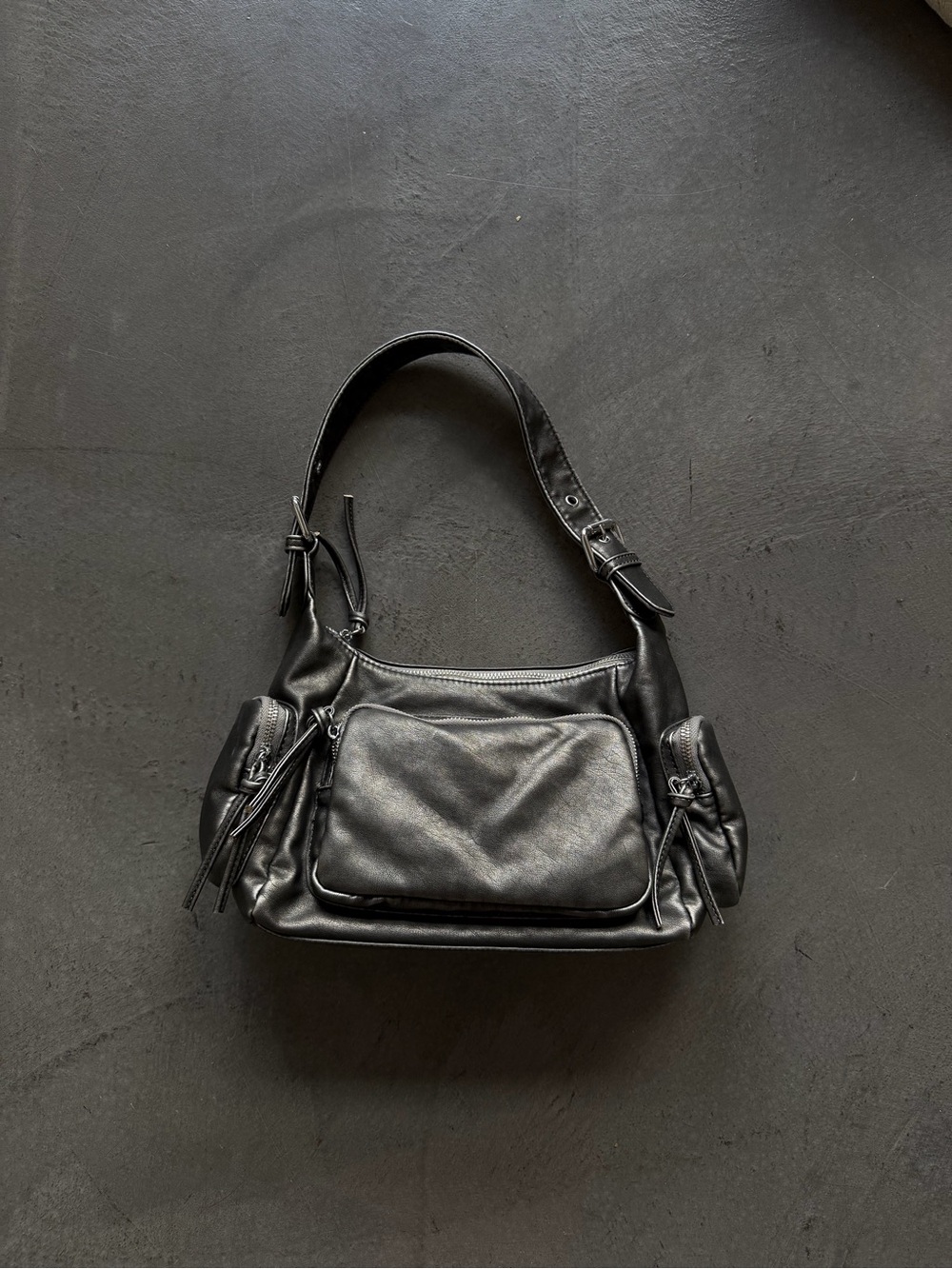 Charcoal Shoulder Bag — Sleek Everyday Carry